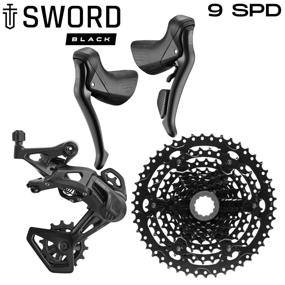 Micro Shift Gravel Groupset - Sword Black 1x9 Speed